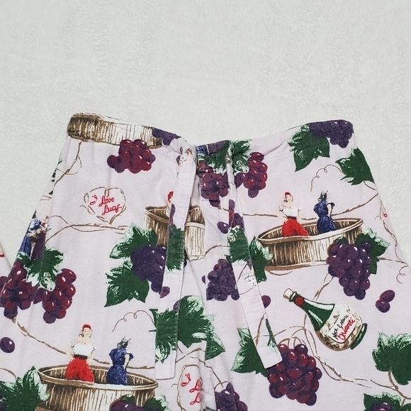 RARE Vintage Nick & Nora I Love Lucy Italian Movie Cotton Flannel Pajama Set Sm - Picture 12 of 16